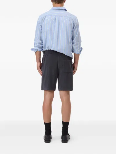 Closed Drawstring Track Shorts In Gray