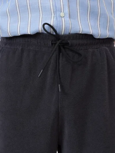Closed Drawstring Track Shorts In Gray