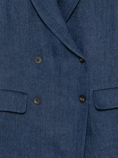 Antonelli Double-breasted Sleeveless Blazer In Blue