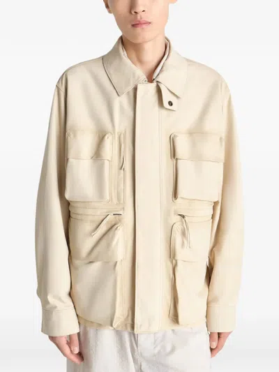 Lemaire Reporter Multi-pocket Jacket In Neutral