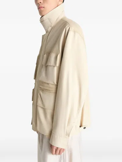Lemaire Reporter Multi-pocket Jacket In Neutral