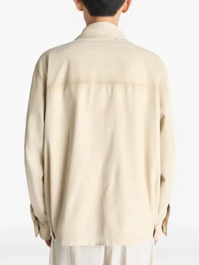 Lemaire Reporter Multi-pocket Jacket In Neutral