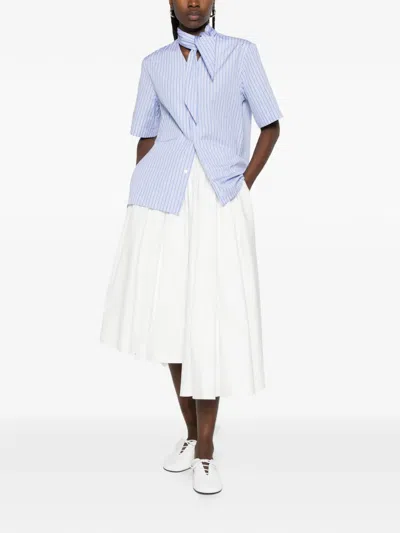 Plan C Striped Shirt In Blue