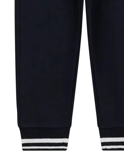 Guess Striped Drawstring Track Pants In Blue