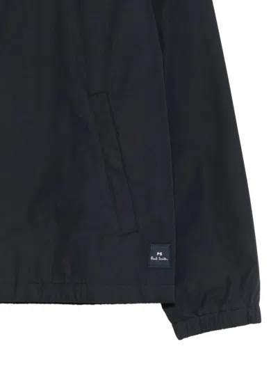 Paul Smith Zip Bomber Jacket In Blue