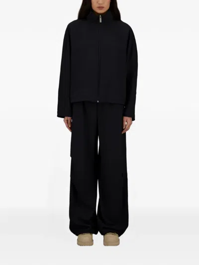 Laminar Drawstring Elasticated Trousers In Black