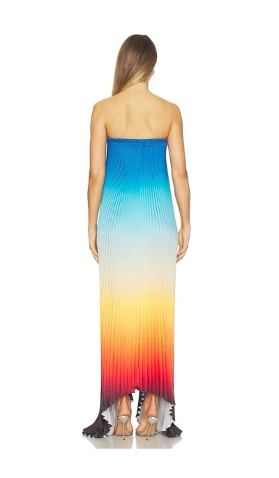 L'idée Kleid Bisous Strapless In Multi