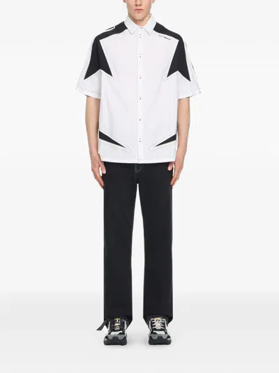 Off-white Race Logo Panel Shirt In White