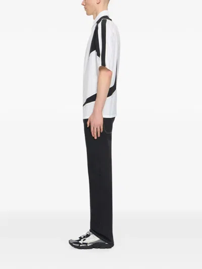 Off-white Race Logo Panel Shirt In White