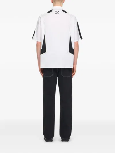Off-white Race Logo Panel Shirt In White