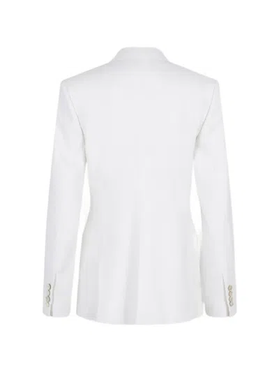 Givenchy Button Wool Blazer In White