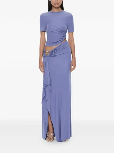 Christopher Esber Ruched T-shirt In Purple