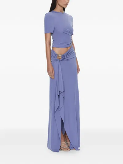 Christopher Esber Ruched T-shirt In Purple