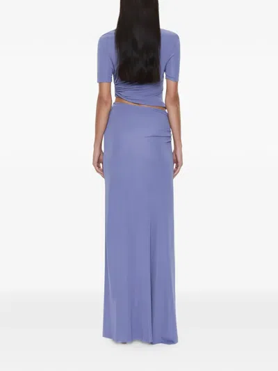 Christopher Esber Ruched T-shirt In Purple