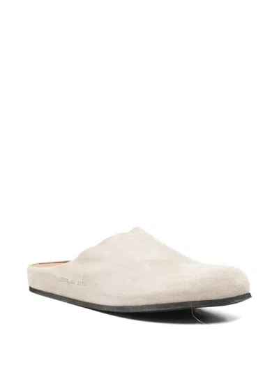 Common Projects Logo-debossed Suede Clogs In Multi