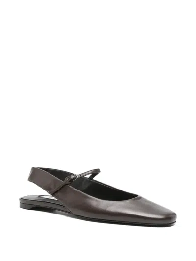 Totême Nappa Leather Slingback Mary Jane Ballerina Flats In Multi