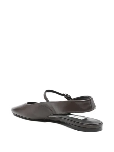 Totême Nappa Leather Slingback Mary Jane Ballerina Flats In Multi