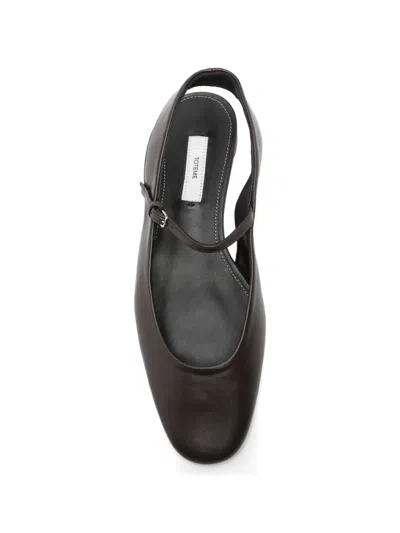 Totême Nappa Leather Slingback Mary Jane Ballerina Flats In Multi