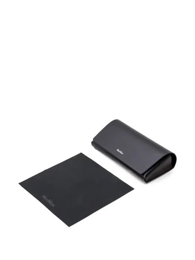 Max Mara Eyewear Rectangular Gold-tone Glasses In Brown