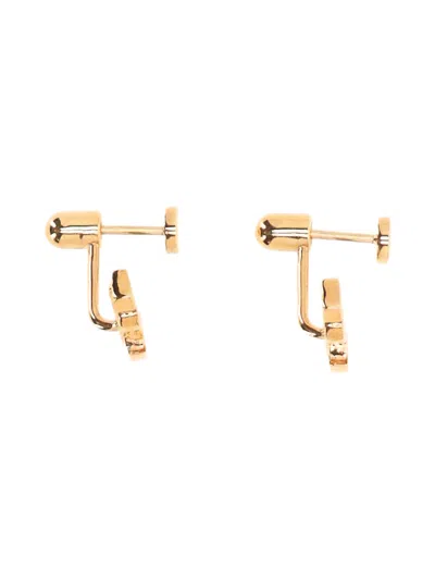 Chloé Letter Pattern Earrings In Metallic