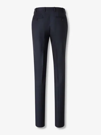 Canali Notched-lapel Single-breasted Suit In Blue
