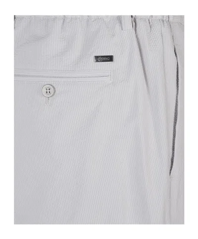 Herno Seer-crease Trousers In Gray