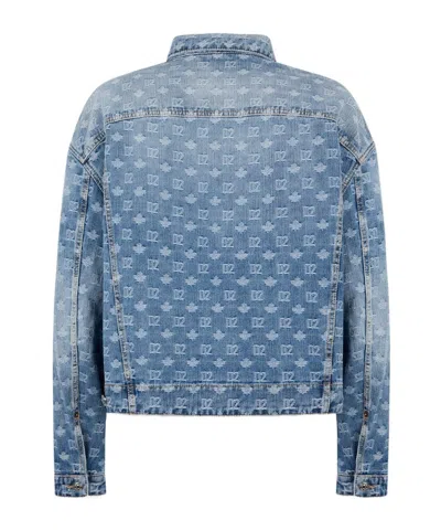 Dsquared2 Logo-embellishment Denim Jacket In Blue