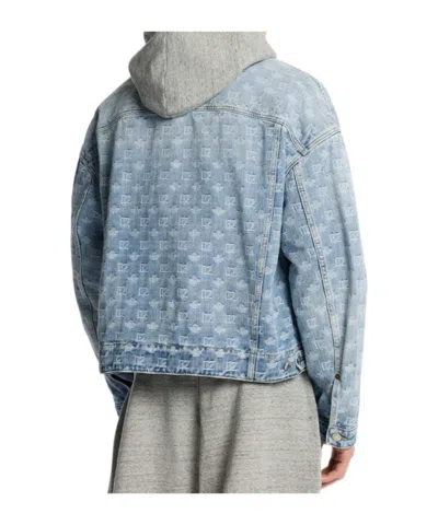 Dsquared2 Logo-embellishment Denim Jacket In Blue