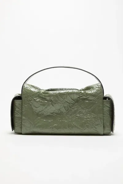Acne Studios Drawstring Gathered Shoulder Bag In Green