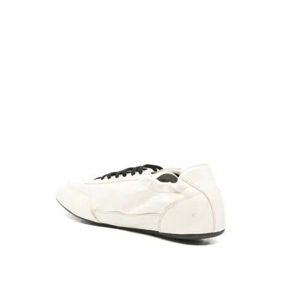 Prada Collapse Lace-up Sneakers In White