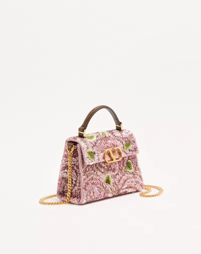 Valentino Mini Vsling Embroidered Handbag In Multi