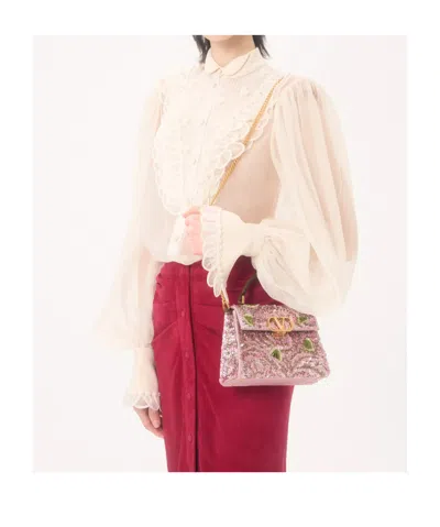 Valentino Mini Vsling Embroidered Handbag In Multi