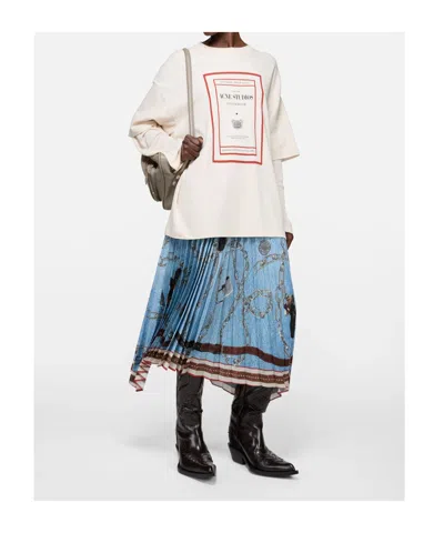 Acne Studios Long-sleeved T-shirt In Neutral