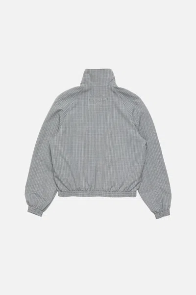 Acne Studios Plaid Zip Jacket In Gray