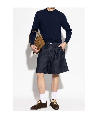 Acne Studios Long-sleeved Sweater In Blue