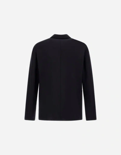 Herno Regular Fit Lightweight Stretch Wool Jacket In Black