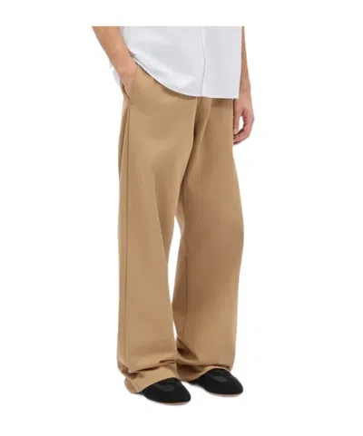 Msgm Elasticated-waist Trousers In Brown