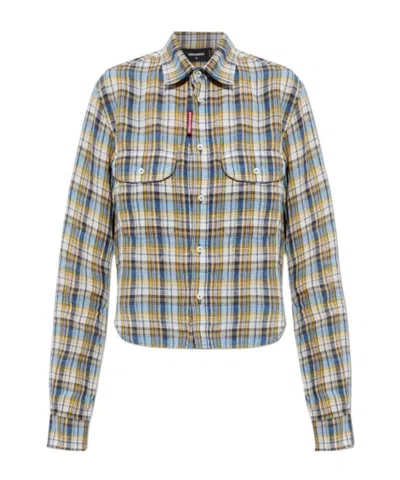 Dsquared2 Check Buttoned Shirt In Multi