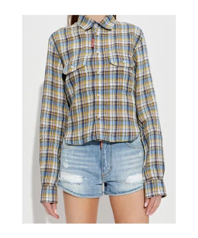 Dsquared2 Check Buttoned Shirt In Multi