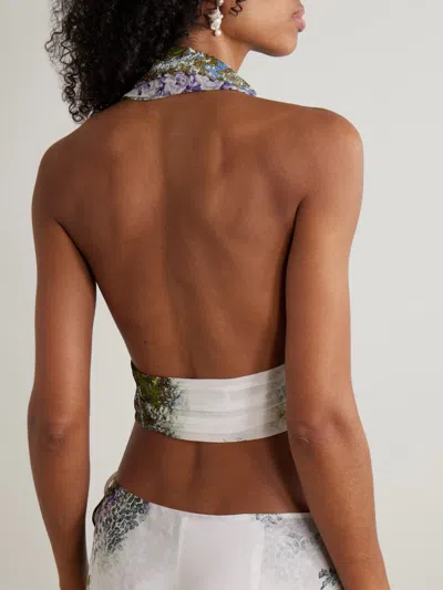 Christopher Esber Absence Wrap Crop Top In White