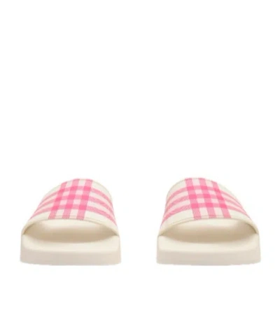 Burberry Check Slides In Multi