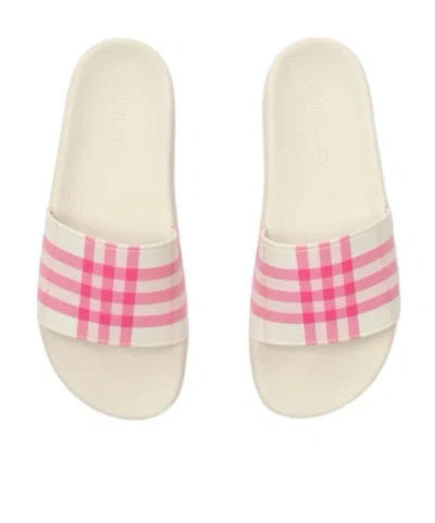 Burberry Check Slides In Multi
