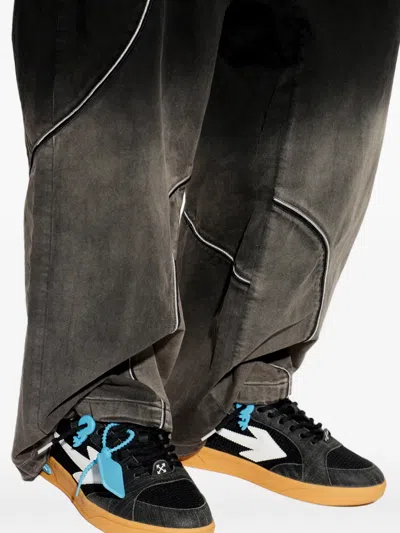 Off-white Black Polyester Athletic Sneakers In Black