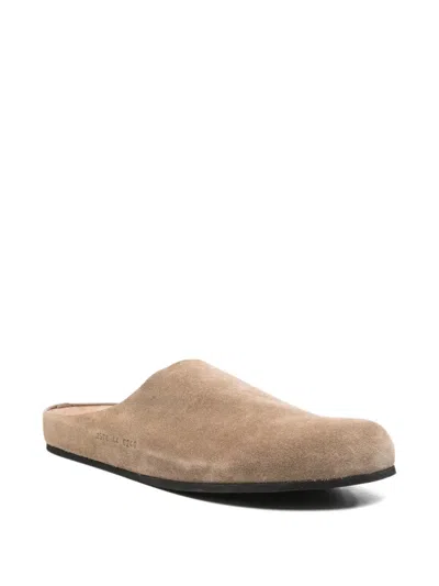 Common Projects Suede Clogs In Brown