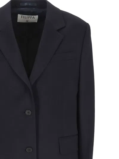 Filippa K Buttoned Pocket Jacket In Blue