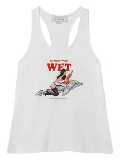 Stella Mccartney Stella Mc Cartney Jeff Koons Cotton Tank Top In White