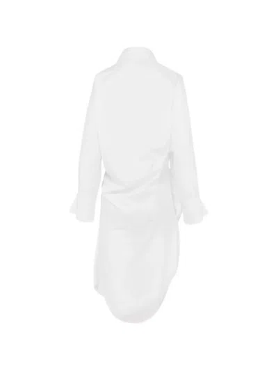 Vivienne Westwood Drunken Shirt Dress Compact Poplin White 48 Women