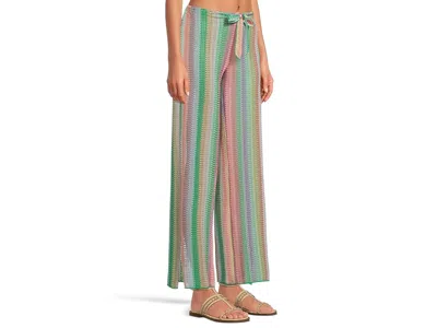 Becca Beach Side Crochet Split Leg Pants In Multi