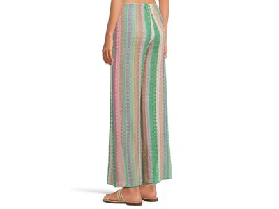 Becca Beach Side Crochet Split Leg Pants In Multi