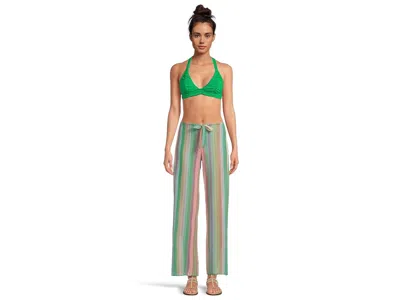 Becca Beach Side Crochet Split Leg Pants In Multi